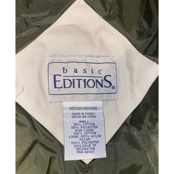 Basic editions women’s medium Full snap/ Full zip coat - Picture 3 of 3